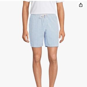 Lands’ End Seersucker Knockabout Deck Shorts Men’s Size Medium 32-34